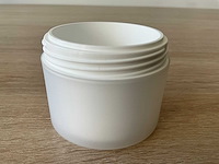 Dubbelwandig pot venice 75ml pp/pp nat.frosted,binnenpot wit overige verpakkingsmaterialen (1986x) - afbeelding 1 van  4