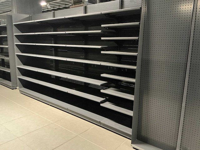 Dubbelzijdig winkel rek (+/- 20 lm) - afbeelding 5 van  6