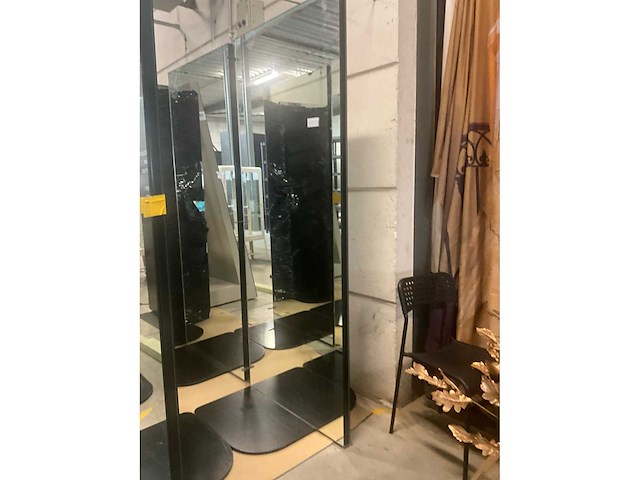 Dubbelzijdige 2-delige passpiegel op metalen voet - afbeelding 8 van  12