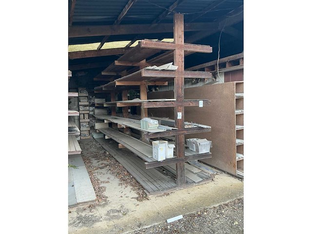 Dubbelzijdige houten draagarmstelling - afbeelding 2 van  4