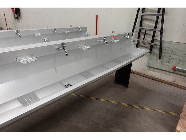 Dubbelzijdige inox spoelbak - afbeelding 3 van  6