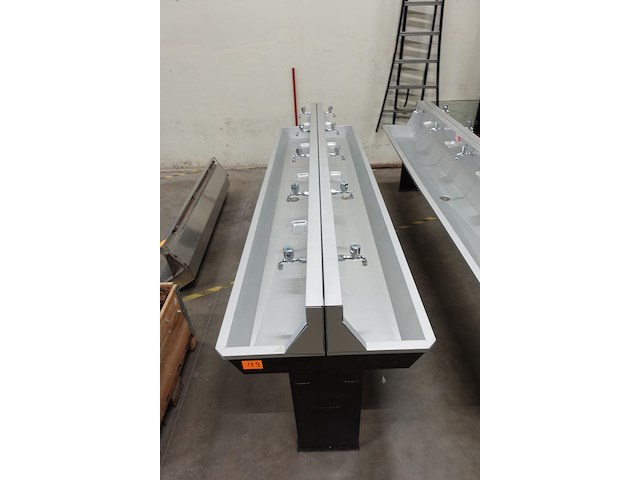Dubbelzijdige inox spoelbak - afbeelding 1 van  5