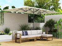 Dubbelzijdige parasol, 451 x 264 cm parasol met krukassysteem - afbeelding 1 van  5