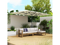 Dubbelzijdige parasol, 451 x 264 cm parasol met krukassysteem - afbeelding 2 van  5