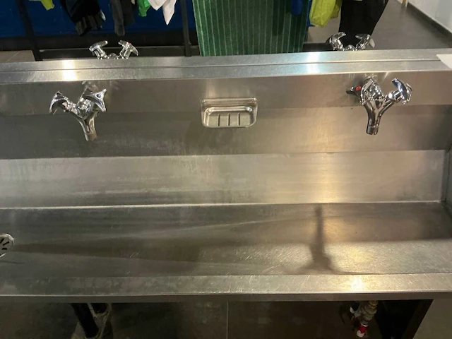 Dubbelzijdige rvs wastafel (2x) - afbeelding 3 van  5