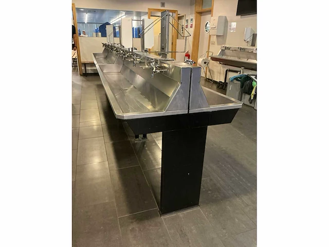 Dubbelzijdige rvs wastafel (2x) - afbeelding 4 van  5