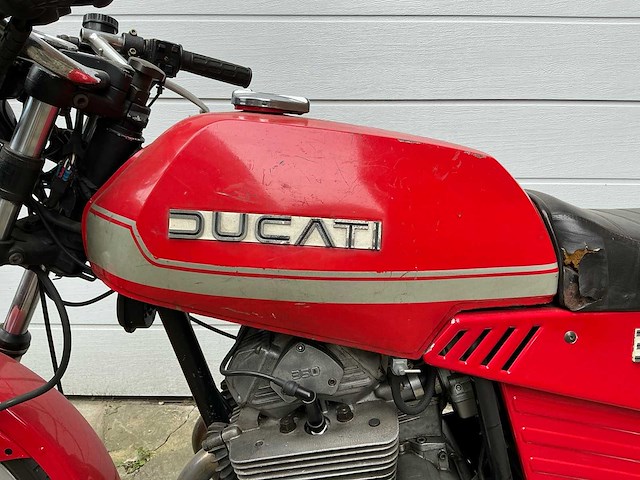 Ducati 350 motorfiets 1977 - afbeelding 13 van  14