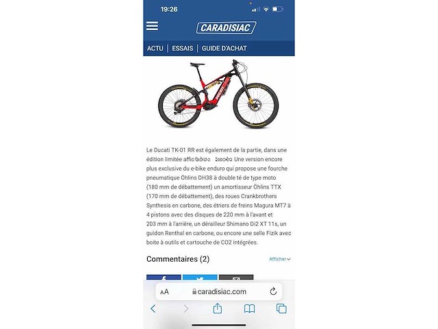 Ducati tk-01 rr emtb enduro mountainbike - afbeelding 6 van  14
