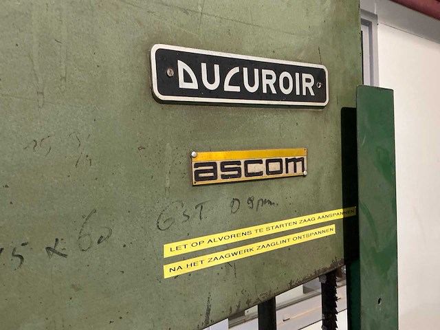 Ducoroir lintzaagmachine - afbeelding 5 van  5