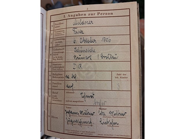 Duits originele werkpas - afbeelding 3 van  4