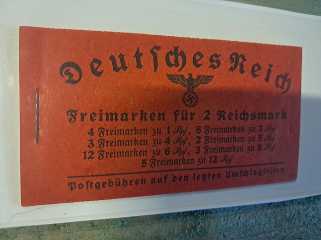 Duitse rijk 1940 kplt boekje postzegels hindenburg freimarken - afbeelding 1 van  7
