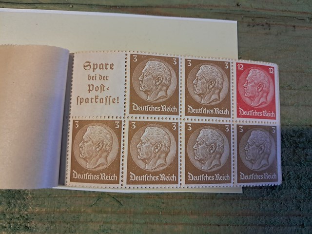 Duitse rijk 1940 kplt boekje postzegels hindenburg freimarken - afbeelding 4 van  7