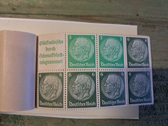 Duitse rijk 1940 kplt boekje postzegels hindenburg freimarken - afbeelding 5 van  7