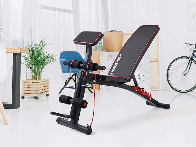 Dumbbell bank multi-hoek verstelbare gewichtsbank, 150kg gewicht, zwart - afbeelding 1 van  10