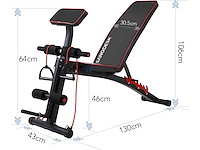 Dumbbell bank multi-hoek verstelbare gewichtsbank, 150kg gewicht, zwart - afbeelding 4 van  10