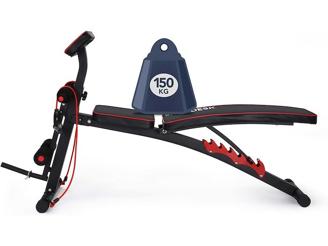 Dumbbell bank multi-hoek verstelbare gewichtsbank, 150kg gewicht, zwart - afbeelding 7 van  10