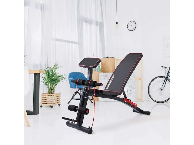 Dumbbell bank multi-hoek verstelbare gewichtsbank, 150kg gewicht, zwart - afbeelding 9 van  10