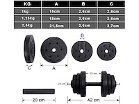 Dumbbell kit verstelbaar gewicht met stuur - afbeelding 6 van  7