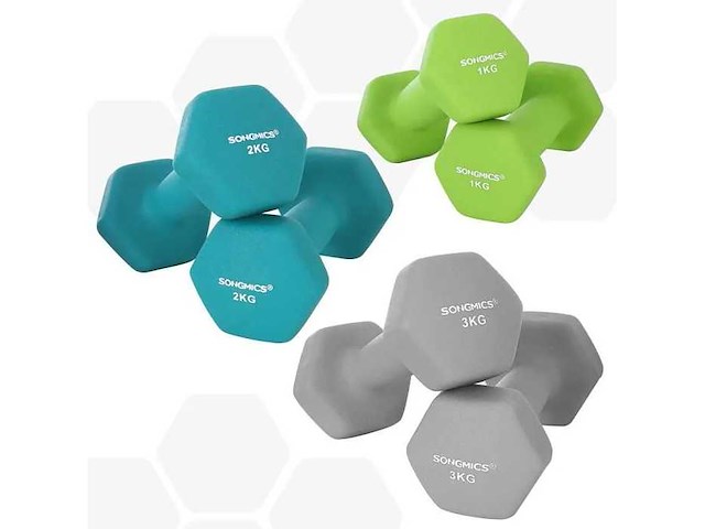 Dumbbell set - 2 x 1 kg - 2 x 2 kg - 2 x 3 kg - afbeelding 2 van  4
