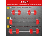 Dumbbell-set 30 kg totaal verstelbare gewichtsdiscs 2,5 / 1,25 kg - afbeelding 3 van  4