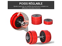 Dumbbell-set 30 kg totaal verstelbare gewichtsdiscs 2,5 / 1,25 kg - afbeelding 4 van  4