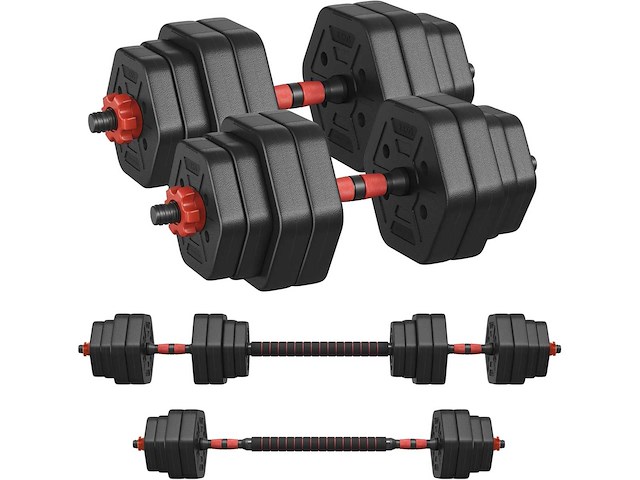 Dumbbell-set met verbindingsstang - afbeelding 1 van  5