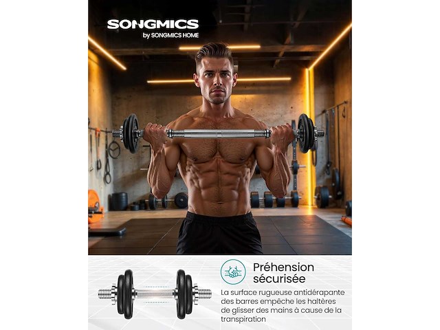 Dumbbell strength kit, met verlengstang - afbeelding 2 van  6