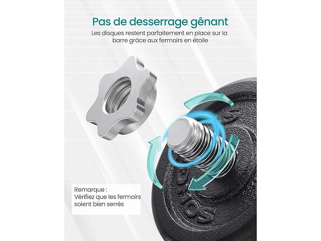 Dumbbell strength kit, met verlengstang - afbeelding 4 van  6
