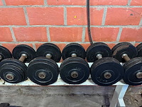 Dumbellset + rek 2,5 - 20kg - afbeelding 7 van  12