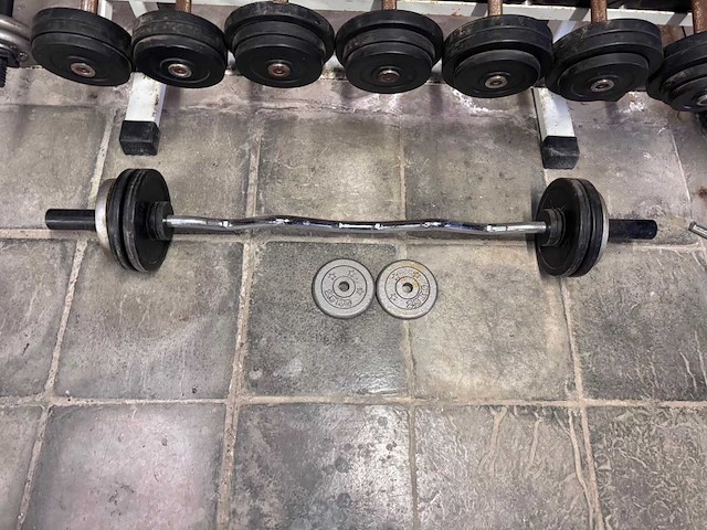 Dumbellset + rek 2,5 - 20kg - afbeelding 10 van  12