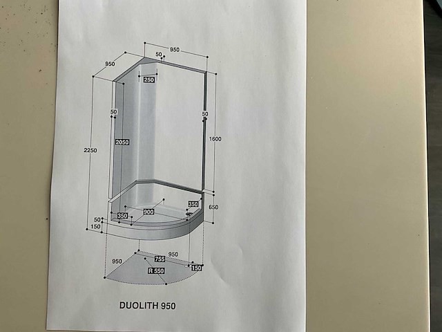 Duolith 950 douche & badwand - afbeelding 8 van  8