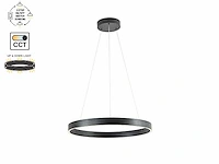 Duora design hanglamp zwart 60cm 40w led cct 3 kleur & 3 stappen dimmen(1x)