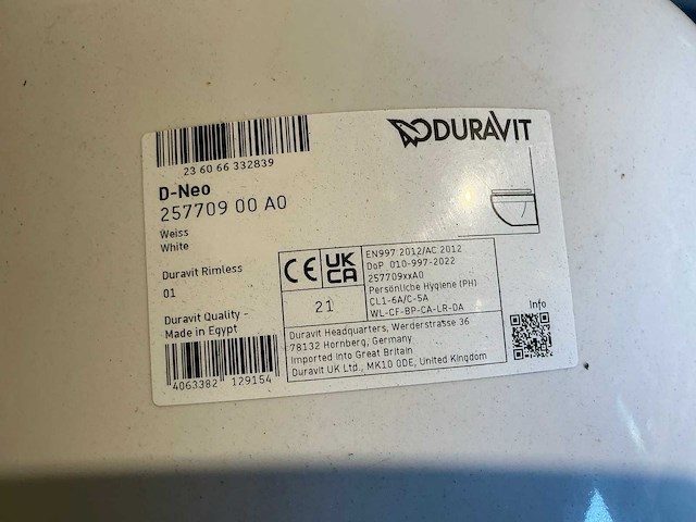 Duravit d-neo hang toilet - afbeelding 2 van  4