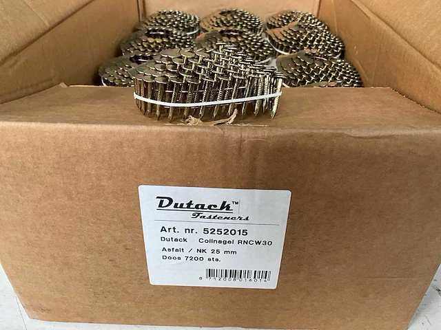 Dutack coilnagel rncw30 asfalt nk 25 mm nagel op band doos 7200 stuks - afbeelding 2 van  4