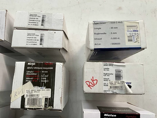 Dutack mix kavel diverse nieten gegalvaniseerd en rvs - afbeelding 6 van  7