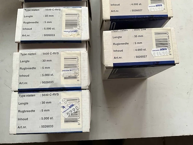 Dutack mix kavel diverse nieten o.a. rvs - afbeelding 2 van  5