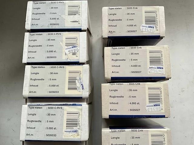 Dutack mix kavel diverse nieten o.a. rvs - afbeelding 3 van  5