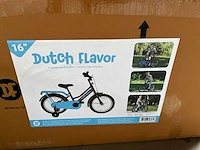 Dutch flavor kinderfiets blauw met zijwieltjes 16” - afbeelding 1 van  11