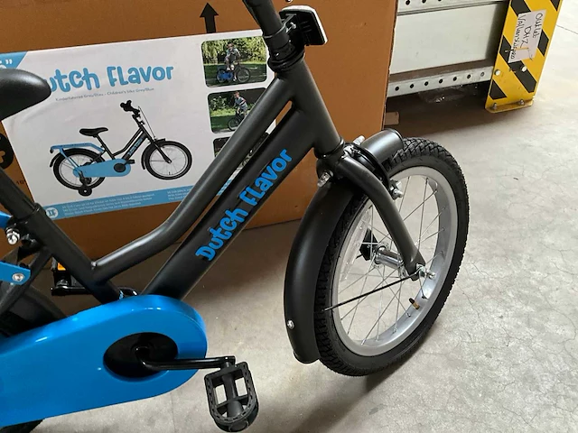 Dutch flavor kinderfiets blauw met zijwieltjes 16” - afbeelding 11 van  11