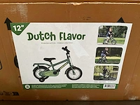 Dutch flavor kinderfiets groen met zijwieltjes 12” - afbeelding 3 van  12
