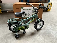 Dutch flavor kinderfiets groen met zijwieltjes 12”