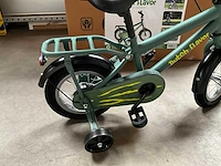 Dutch flavor kinderfiets groen met zijwieltjes 12” - afbeelding 5 van  12