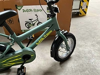 Dutch flavor kinderfiets groen met zijwieltjes 12” - afbeelding 6 van  12