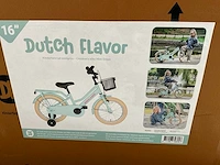 Dutch flavor kinderfiets mintgroen met zijwieltjes 16” - afbeelding 2 van  11