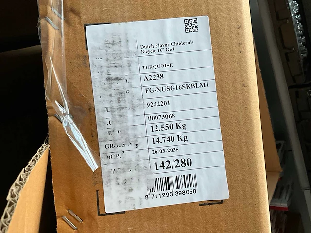 Dutch flavor kinderfiets mintgroen met zijwieltjes 16” - afbeelding 3 van  11
