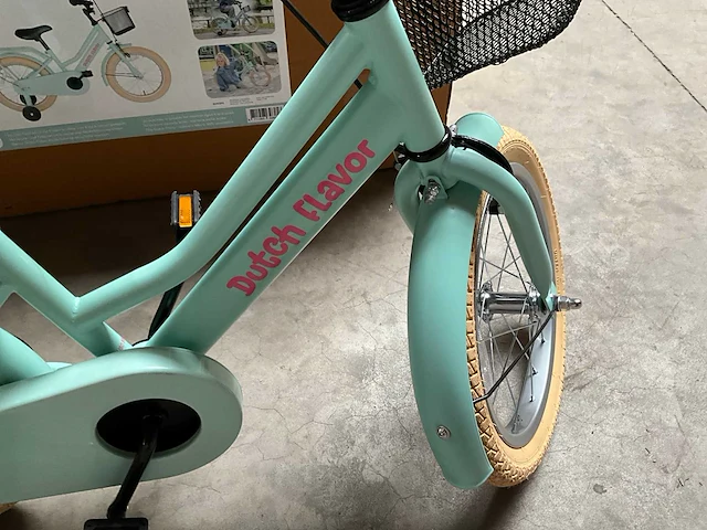 Dutch flavor kinderfiets mintgroen met zijwieltjes 16” - afbeelding 5 van  11