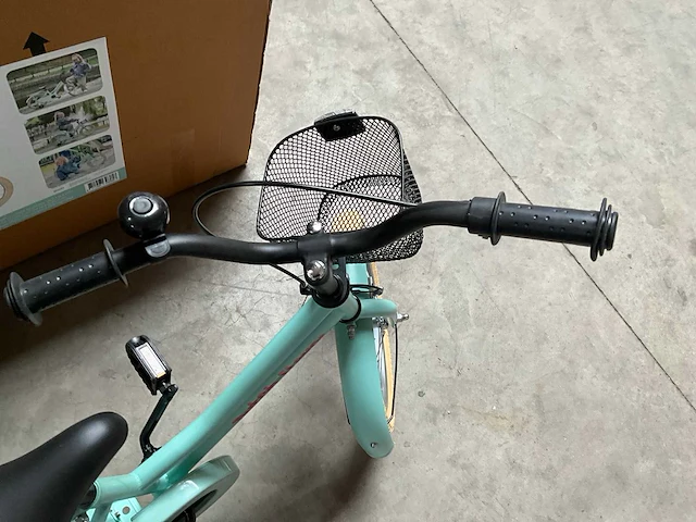Dutch flavor kinderfiets mintgroen met zijwieltjes 16” - afbeelding 6 van  11