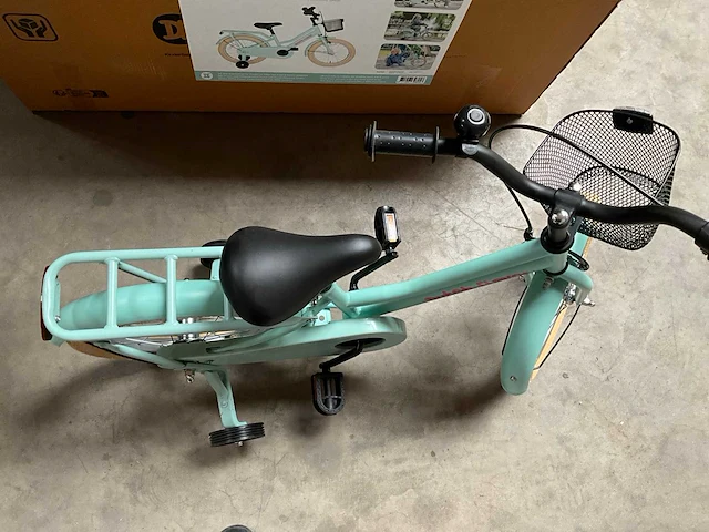 Dutch flavor kinderfiets mintgroen met zijwieltjes 16” - afbeelding 7 van  11