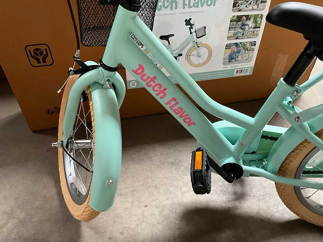 Dutch flavor kinderfiets mintgroen met zijwieltjes 16” - afbeelding 10 van  11