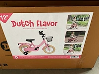 Dutch flavor kinderfiets roze met zijwieltjes 12” - afbeelding 3 van  11